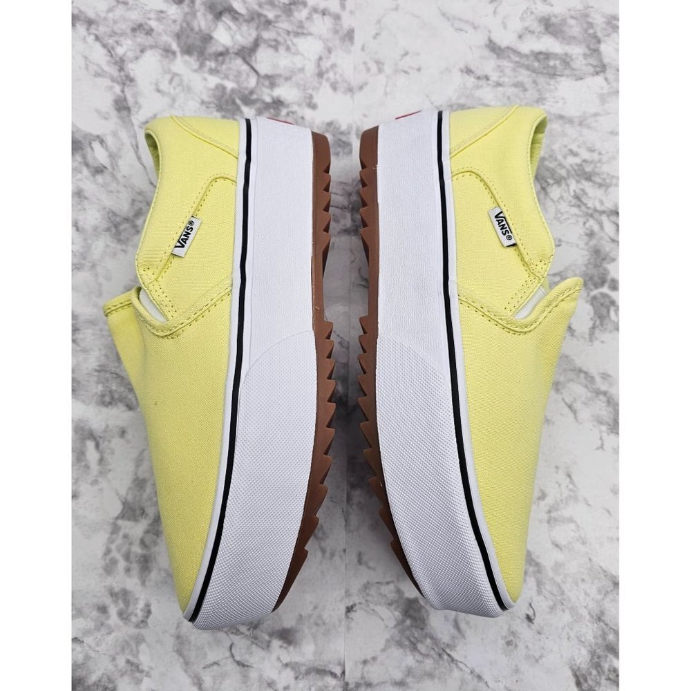 Vans Asher Platform St Canvas Light Green Women's Shoes Size 9.5 - Picture 4 of 11